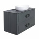 Тумба под раковину подвесная La Fenice Cubo TWIN FNC-01-CUB-G-100-2, серо-зеленая
