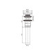 Донный клапан для раковины с переливом Maretti AC19P11560, черный