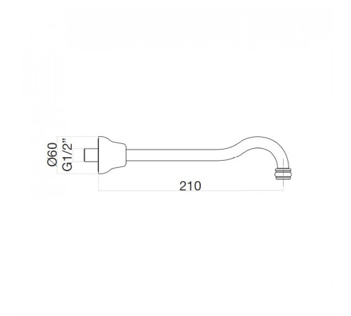 Излив Webert Armony AC0537065, бронза