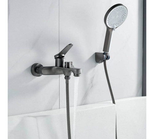 Смеситель для ванны Shevanik S6202T, оружейная сталь