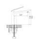 Смеситель для раковины Rose R13F R1301F, белый/хром