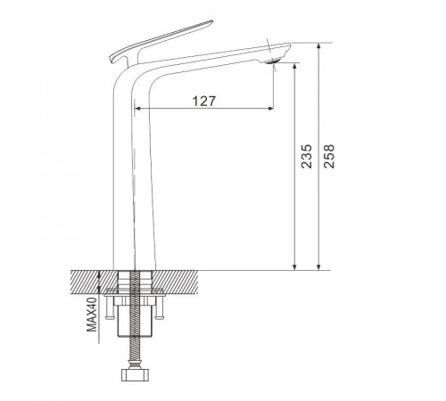 Смеситель для раковины Rose R13F R1311F, белый/хром