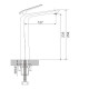 Смеситель для раковины Rose R13F R1311F, белый/хром
