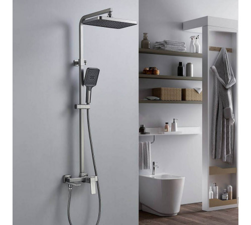 Душевая система Shevanik S4636T, оружейная сталь