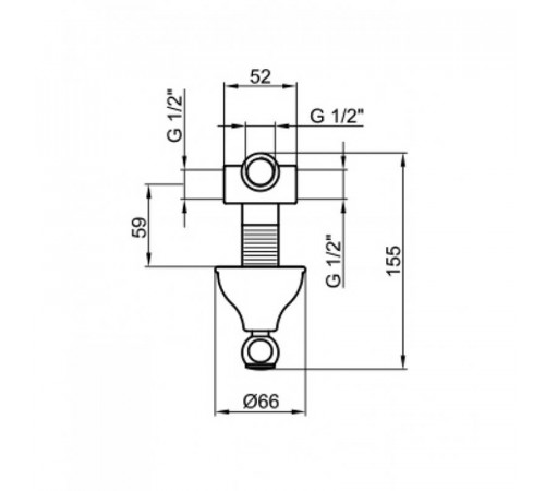 Девиатор для душа Webert Ottocento AC0395010, золото