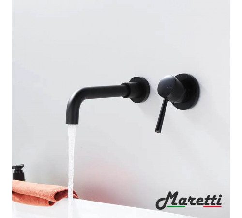 Смеситель для раковины встраиваемый Maretti Eleganza Black ENB32RF13, черный