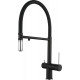Rivelato Смеситель для кухни Adria U-обр. гибкий излив с краном питьевой воды D-35мм nero cromo арт.