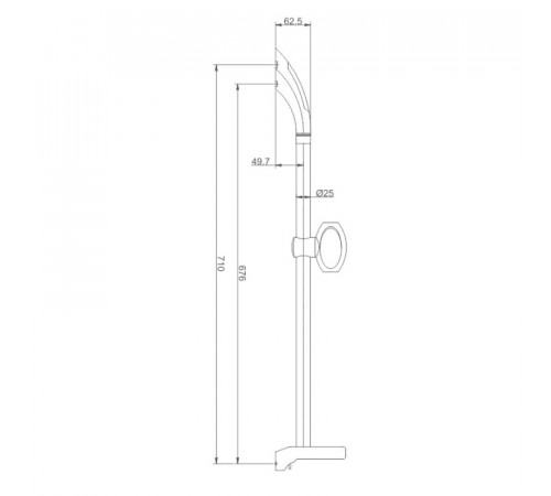 Душевая штанга Haiba HB8006, хром
