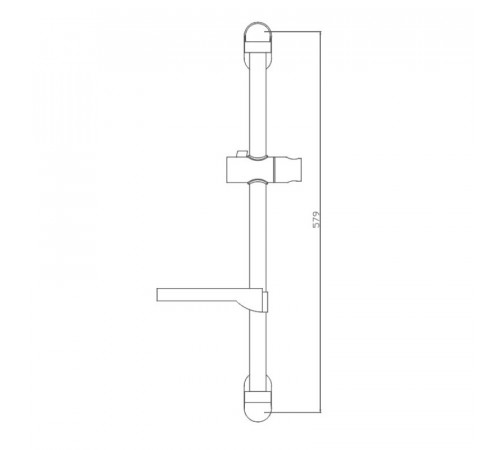 Душевая штанга Haiba HB8007, хром