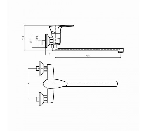 Смеситель для кухни Plstart PL4605-8, белый