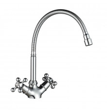 Смеситель для кухни с гибким изливом WesnaArt RASSVET, RAS02-180, хром