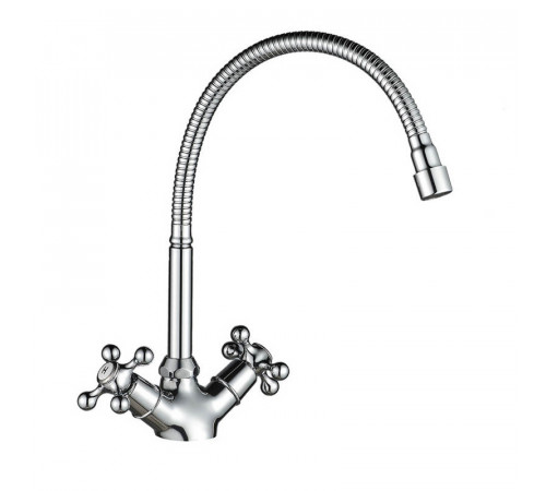 Смеситель для кухни с гибким изливом WesnaArt RASSVET, RAS02-180, хром