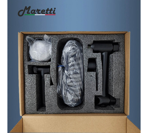 Гигиенический душ со смесителем Maretti Project Black PB30RN69, черный