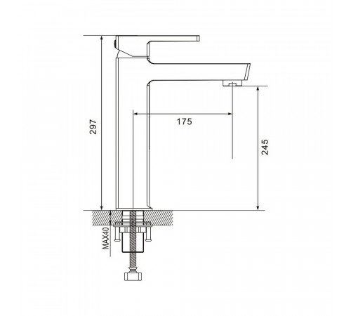 Смеситель для раковины высокий Rose R18C R1811C-1, белый