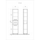 Пенал (40см) VIGO Plaza pn.PLA.40, белый