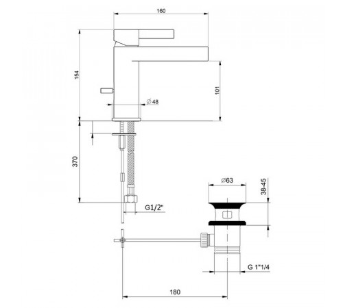 Смеситель для раковины Webert DoReMi DR830102564