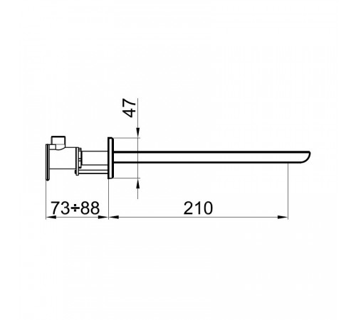Излив Webert Wolo AC0324564, черный/хром