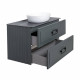Тумба под раковину подвесная La Fenice Cubo TWIN FNC-01-CUB-G-100-2, серо-зеленая