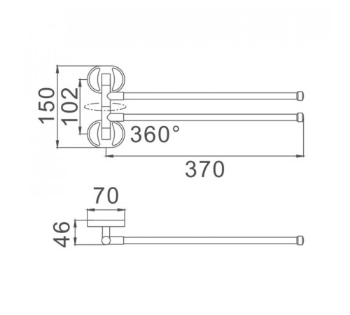 Полотенцедержатель D-Lin D253700, хром