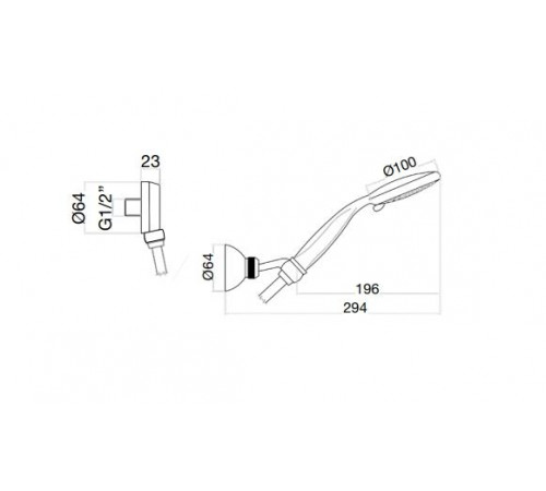 Душевой гарнитур Webert AC0489560, черный