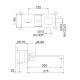 Смеситель для раковины Webert ONE-X OX830611441, черный/сталь