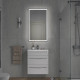 Тумба с раковиной подвесная Velvex Jill tp.JIL.9595.60.2Y белый матовый, 60 см