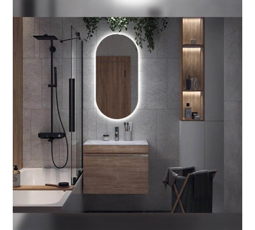 Тумба с раковиной подвесная Velvex Pulsus tp.PUL.PUL.70.1Y дуб сонома, 70 см