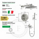 Душевая система встраиваемая FILARETE Roun FL1020NK, никель