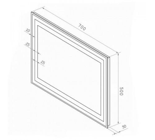 Зеркало Maretti Aria AR147050P16EL 70x50 см