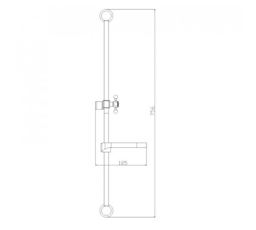 Душевая штанга Haiba HB8010, хром