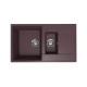 Кухонная мойка Ulgran Quartz Prima 860 1,5K-06, трюфель