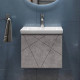 Тумба с раковиной подвесная VIGO Geometry 032 бетон, 50 см