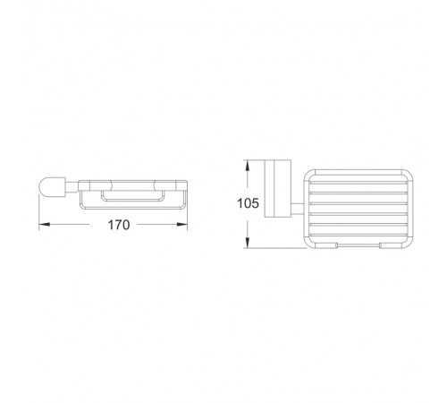 Мыльница Rose RG1704H, черный