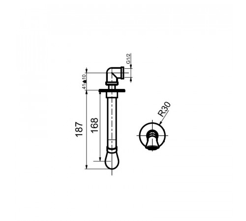 Излив Webert Opera AC0983980, розовое золото