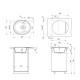 Кухонная мойка Ulgran Quartz Nora 585-10, песок