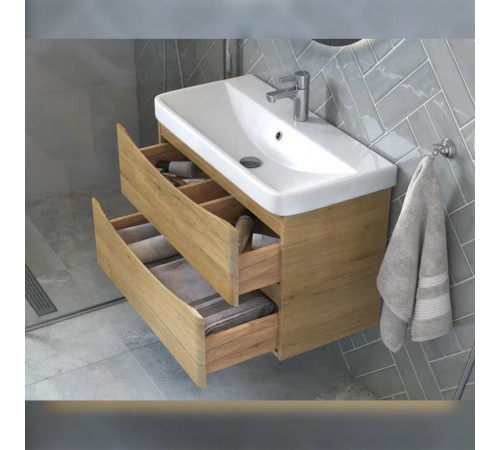 Тумба под раковину подвесная Velvex Clay tp.CLA.9595.80.2Y дуб верона, 80 см