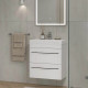 Тумба с раковиной подвесная Velvex Jill tp.JIL.9595.60.2Y белый матовый, 60 см
