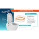 Умный унитаз SMARTFLOW безободковый с микролифтом SMF3017T-WH, белый