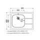 Кухонная мойка UKINOX Иннова IND800.600 ---6C 0L-, 60*80