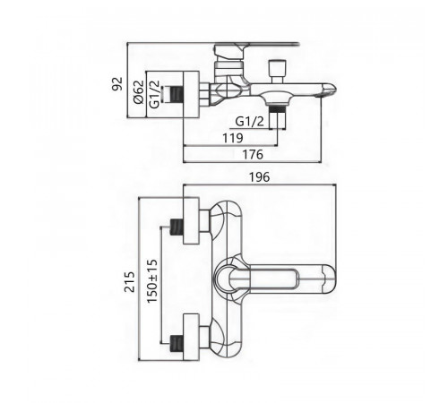 Смеситель для ванны Maretti Aria AR22RF845, хром