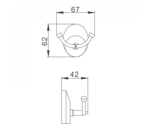 Крючок для ванной комнаты Haiba HB1605-2, хром