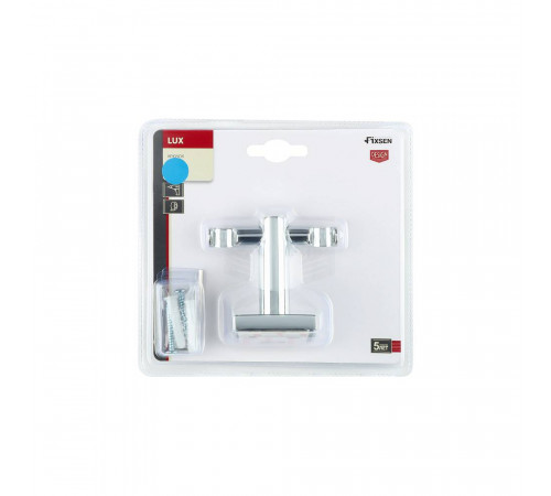Двойной крючок для ванной FIXSEN LUX CHROME FX-15005A, хром