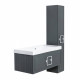 Пенал подвесной La Fenice Cubo FNC-05-CUB-G-30, серо-зеленый