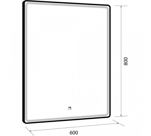 Зеркало Dreja Point 60x80 см, белый