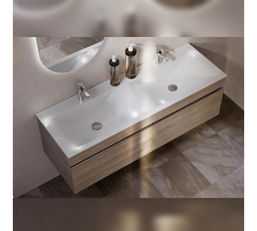 Тумба с раковиной подвесная Velvex Pulsus tp.PUL.PUL.140.2Y дуб сонома, 140 см