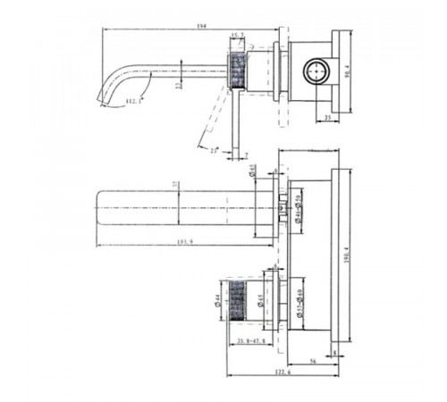 Смеситель для раковины SMARTFLOW SMF0102-R01GD, темный графит