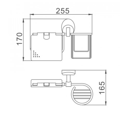 Держатель для туалетной бумаги Haiba HB1603-1, хром