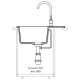 Кухонная мойка GranFest URBAN 658L, белый