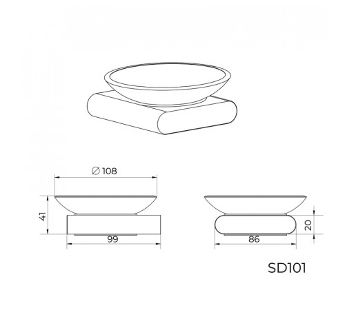 Мыльница Knotlor SD101BL, черный