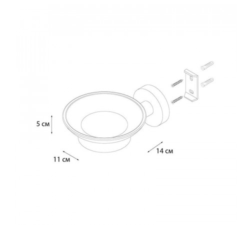 Мыльница FIXSEN COMFORT GOLD FX-87008, золото матовое